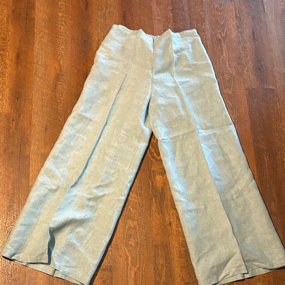 Bryn Walker Light Blue Wide-Leg Pants